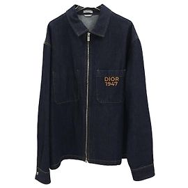 Dior Bestickter Logo Baumwoll-Denim-Zipper-Blouson
