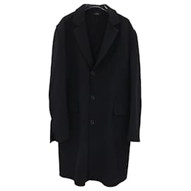 Hermès Cappotto lungo in cashmere nero da uomo