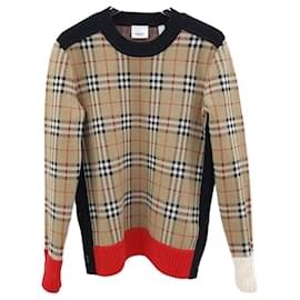 Beigefarbener Wolle-Jacquard-Strick - Burberry