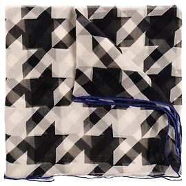 Burberry Houndstooth Silk Scarf