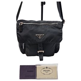 Prada Bolsa Messenger Crossbody de Nylon Unissex (Novo Estilo, Cartão de Garantia)