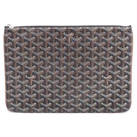 Goyard Clutch Black Tan