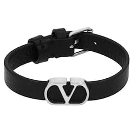 Bracciale in pelle con logo - Valentino