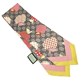 Sciarpa in seta con fiocco Pink GG Les Pommes Apple - Gucci