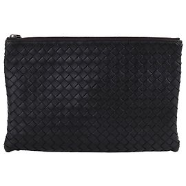 Bottega Veneta Clutch Small Intrecciato Black