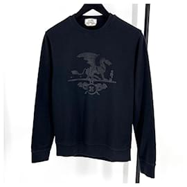 Sweatshirt mit Dragon Lederpatch-Logo - Hermès