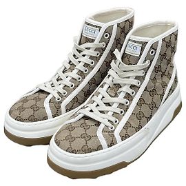 Gucci Sneakers alte in tela GG Beige