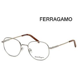 Salvatore Ferragamo Leichte runde Metallbrillenfassung