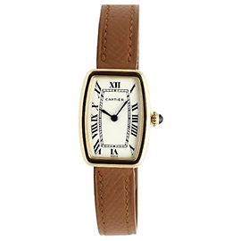 Piaget Orologio Vintage Unisex in Pelle Oro Grande Rettangolare Antico