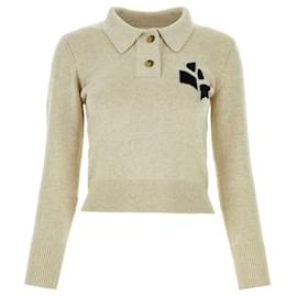 NOLA Logo Strickpolo Hellgrau - Isabel Marant