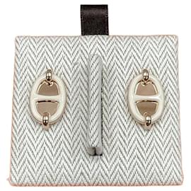 Mini Mayon Sandal Earring Cream Rose Gold - Hermès