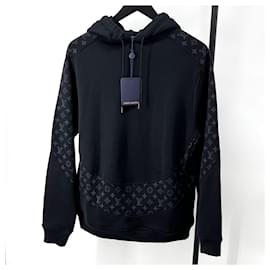 Kapuzenpullover mit langen Ärmeln Circle Monogram Schwarz - Louis Vuitton