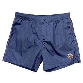 Moncler Pantaloncini da bagno con patch logo blu