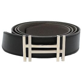 Hermès Cinturón reversible au Carré de doble cara