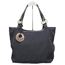 Fendi Borsa a tracolla Juka in tela con logo FF nero
