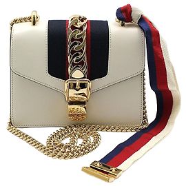 Gucci Mini borsa a tracolla con catena in oro bianco