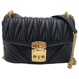 Miu Miu Borsa a Spalla Matelassé Napa Chain Flap
