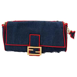 Baguette Bag Denim Large - Fendi