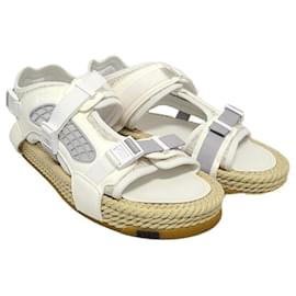 Dior Sandali Atlas in jacquard Oblique bianco