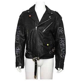 Giacca da motociclista in pelle da uomo Power Of Dreams Studded Black - Balenciaga