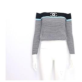 Strickpullover mit Rundhalsausschnitt und CC-Logo für Damen - Chanel