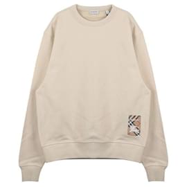 Burberry Check Label Sweatshirt aus Baumwolle
