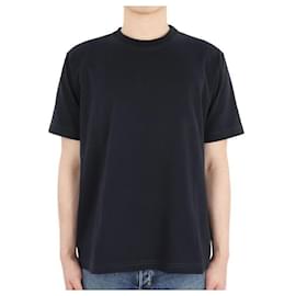 Bottega Veneta T-Shirt aus Baumwolle mit kurzen Ärmeln (Navy)