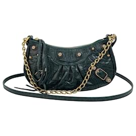 Balenciaga Mini bolsa de ombro com corrente Crocodile Le Cagole