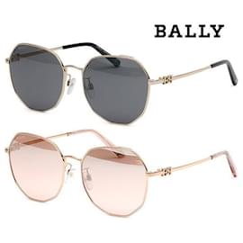 Bally Sonnenbrille Goldene Fassung Metall Asian Fit Mode Oversized Luxus