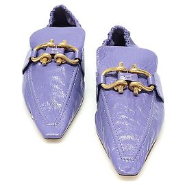 Bottega Veneta Mocassini piatti Madame da donna in agnello viola con dettagli placcati oro