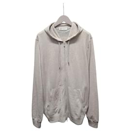 Brunello Cucinelli Beigefarbener Cashmere-Kapuzenpullover mit Reißverschluss