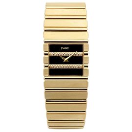 Piaget Orologio Square Jumbo Polo Onyx Original Diamond da Uomo Oro