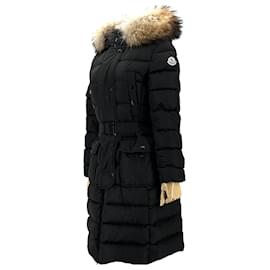 Moncler Chloe Lang Daunenjacke mit Waschbärfell