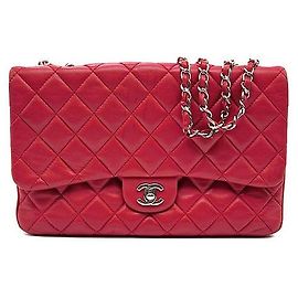 Chanel Borsa a tracolla con patta a fisarmonica in agnello