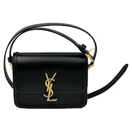Saint Laurent Borsa a tracolla Solferino piccola con monogramma nero