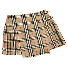 Burberry Kilt in lana con stampa Vintage Check