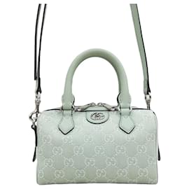 Borsa Ophidia GG Mini Top Handle Pale Green Denim - Gucci
