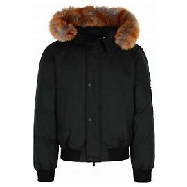 Burberry Nylon-Bomberjacke mit Kunstpelzbesatz