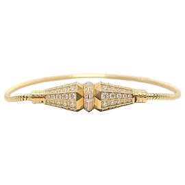 Bracciale Jack de Boucheron in oro con pavé di diamanti Single Wrap