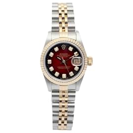 Rolex Datejust Combi Burgundy After Diamond Damenuhr
