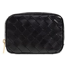 Bottega Veneta Pochette con zip in pelle Intrecciato stamp: