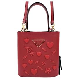 Borsa Panier Heart in pelle Saffiano piccola - Prada
