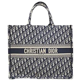 Oblique Canvas Book Tote Large - Dior