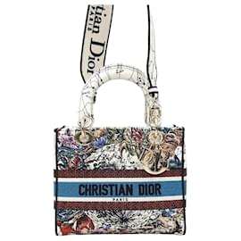 Bolso Lady Delight Bordado Medium Latte Multi - Dior
