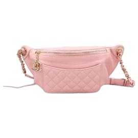 Chanel Borsa a tracolla in agnello trapuntato rosa