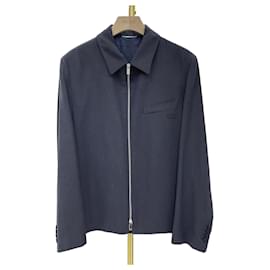 Dior Giacca Classic Zip in twill di lana mista Grigio