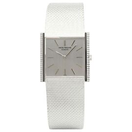 Patek Philippe Relógio Vintage Masculino em Ouro Branco Gondolo Medium Manual
