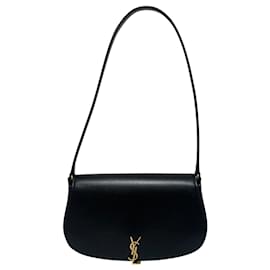 Mini borsa a tracolla Voltaire mezza luna nera - Saint Laurent