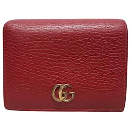 Red GG Marmont Kartenetui aus Leder - Gucci