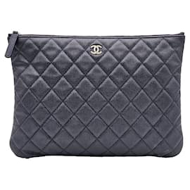 Clutch Classic New Medium Navy Caviar Gold - Chanel